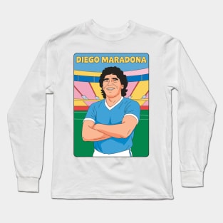Diego Maradona Pop Art Original Illustration Long Sleeve T-Shirt